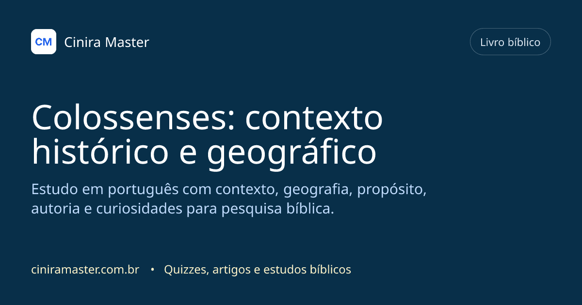 Imagem gerada para o livro bíblico de Colossenses