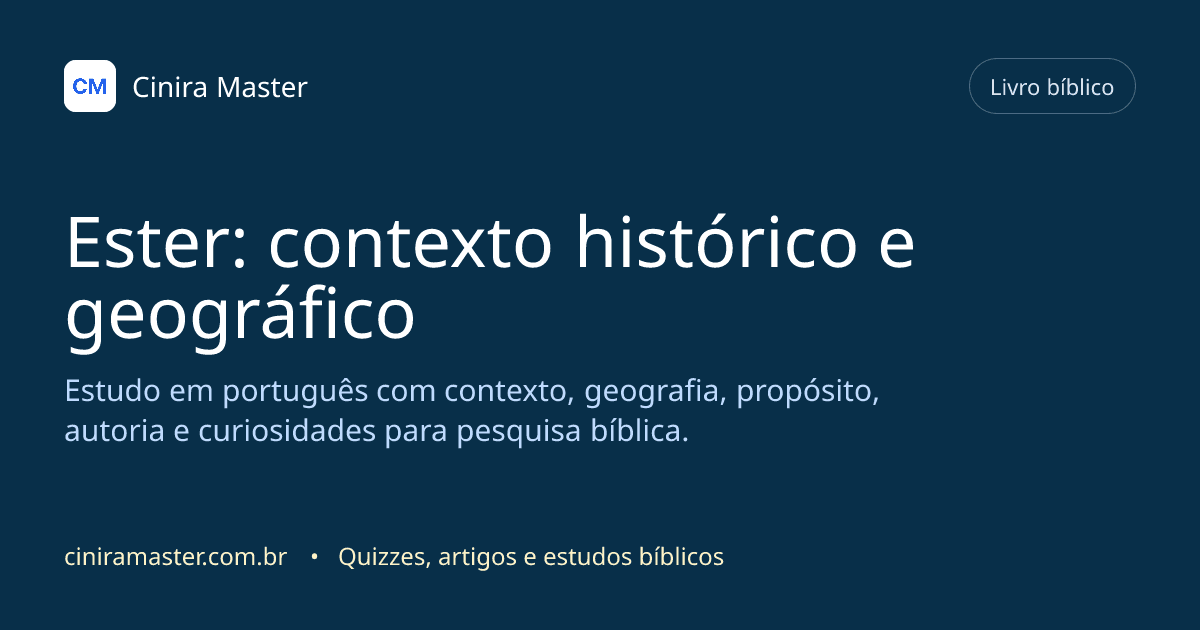 Imagem gerada para o livro bíblico de Ester