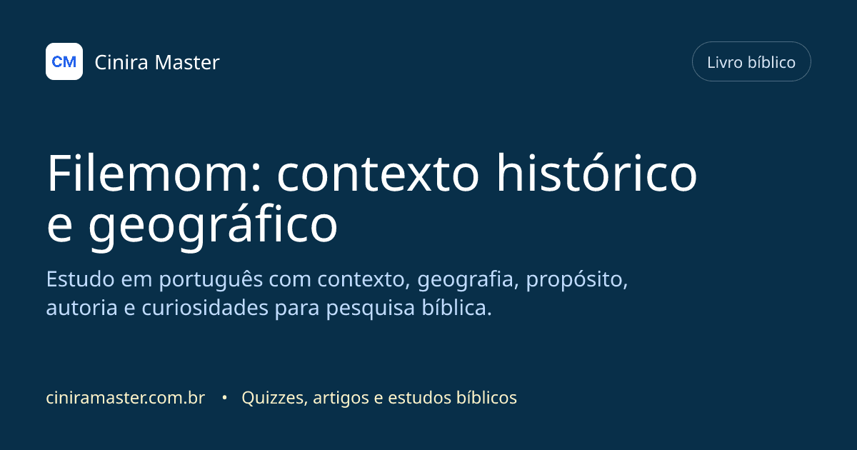 Imagem gerada para o livro bíblico de Filemom
