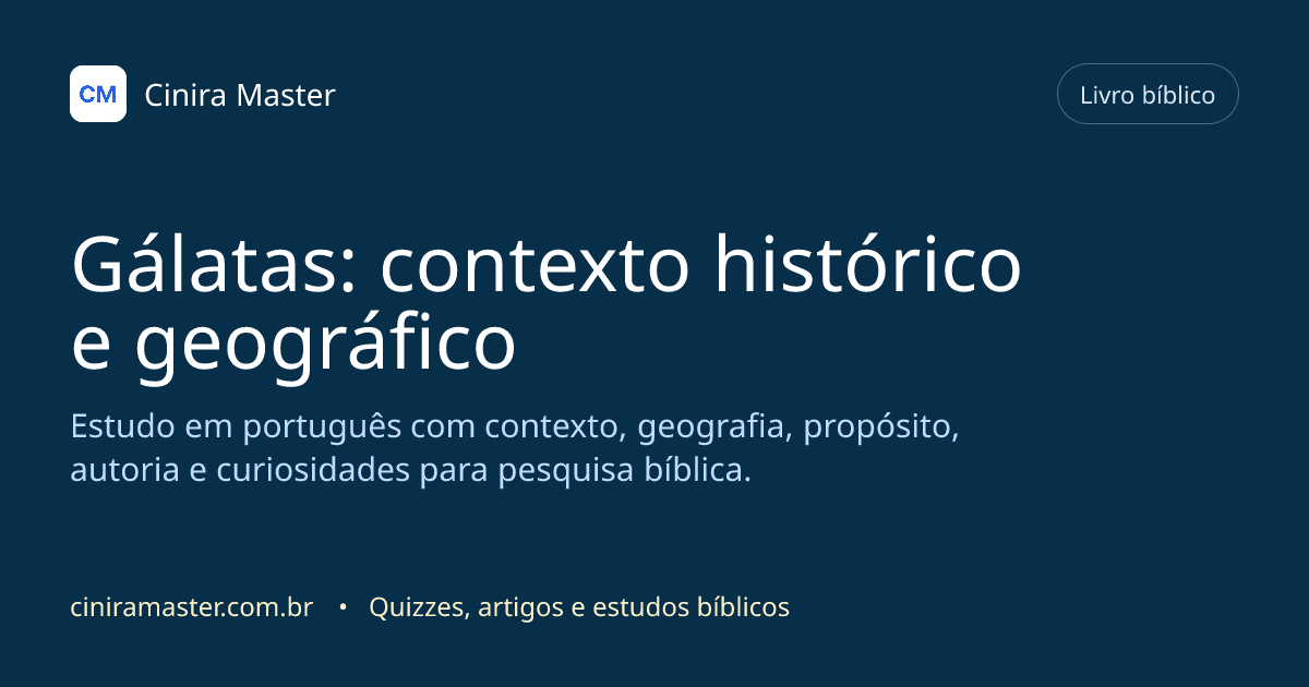 Imagem gerada para o livro bíblico de Gálatas