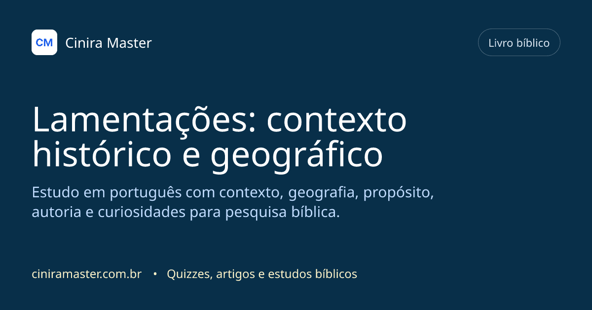 Imagem gerada para o livro bíblico de Lamentações