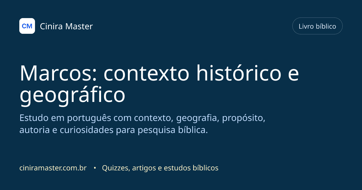 Imagem gerada para o livro bíblico de Marcos