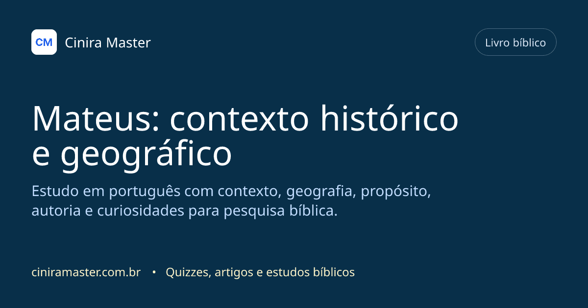 Imagem gerada para o livro bíblico de Mateus
