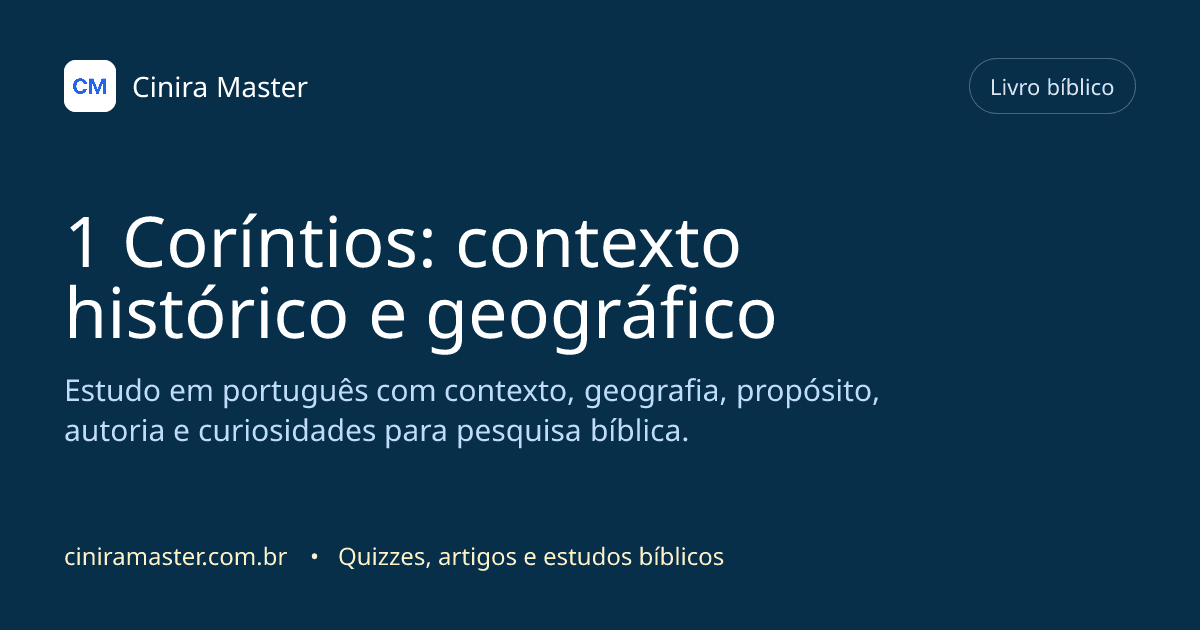 Imagem gerada para o livro bíblico de 1 Coríntios