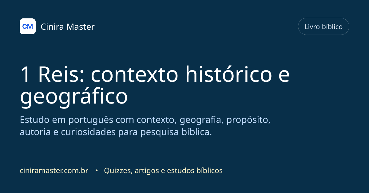 Imagem gerada para o livro bíblico de 1 Reis
