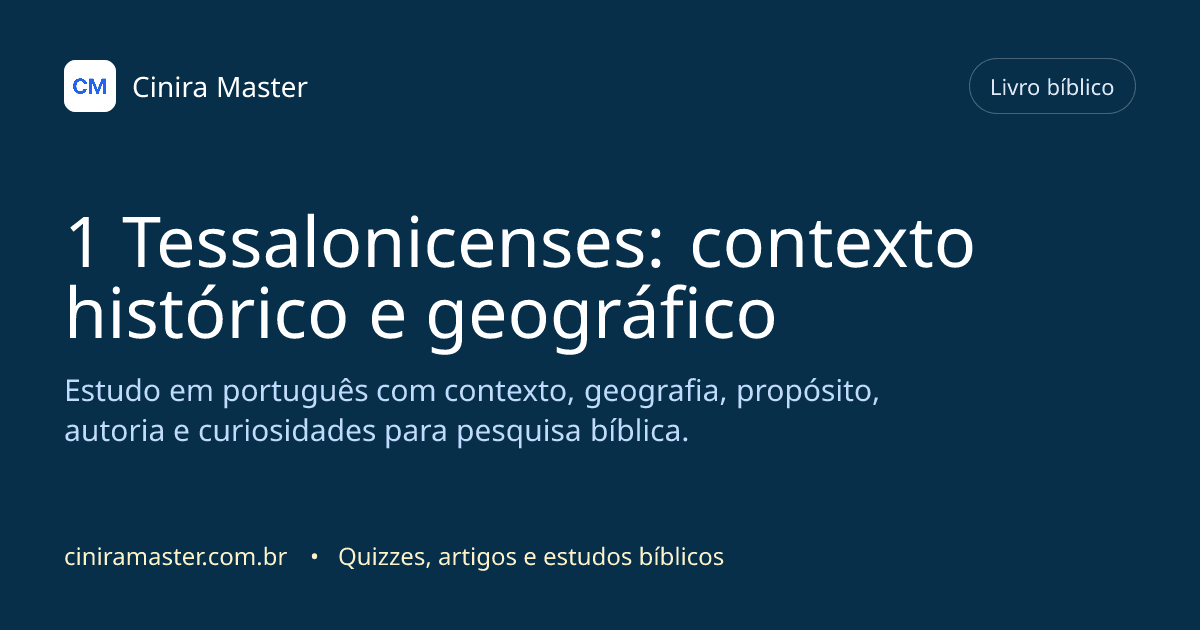Imagem gerada para o livro bíblico de 1 Tessalonicenses