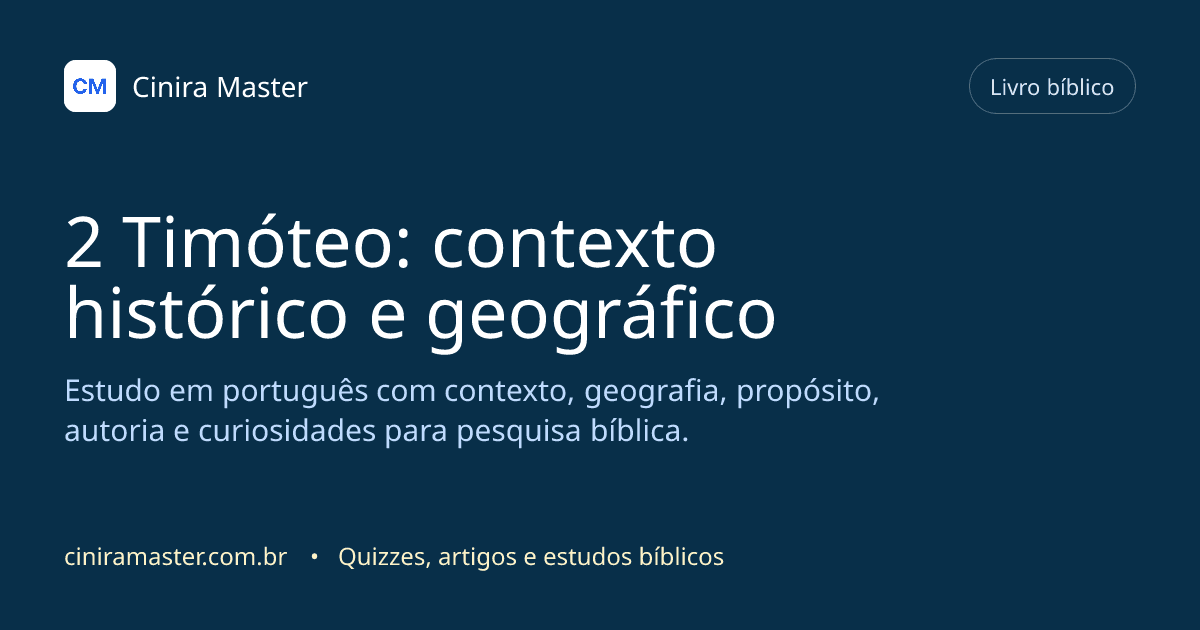 Imagem gerada para o livro bíblico de 2 Timóteo