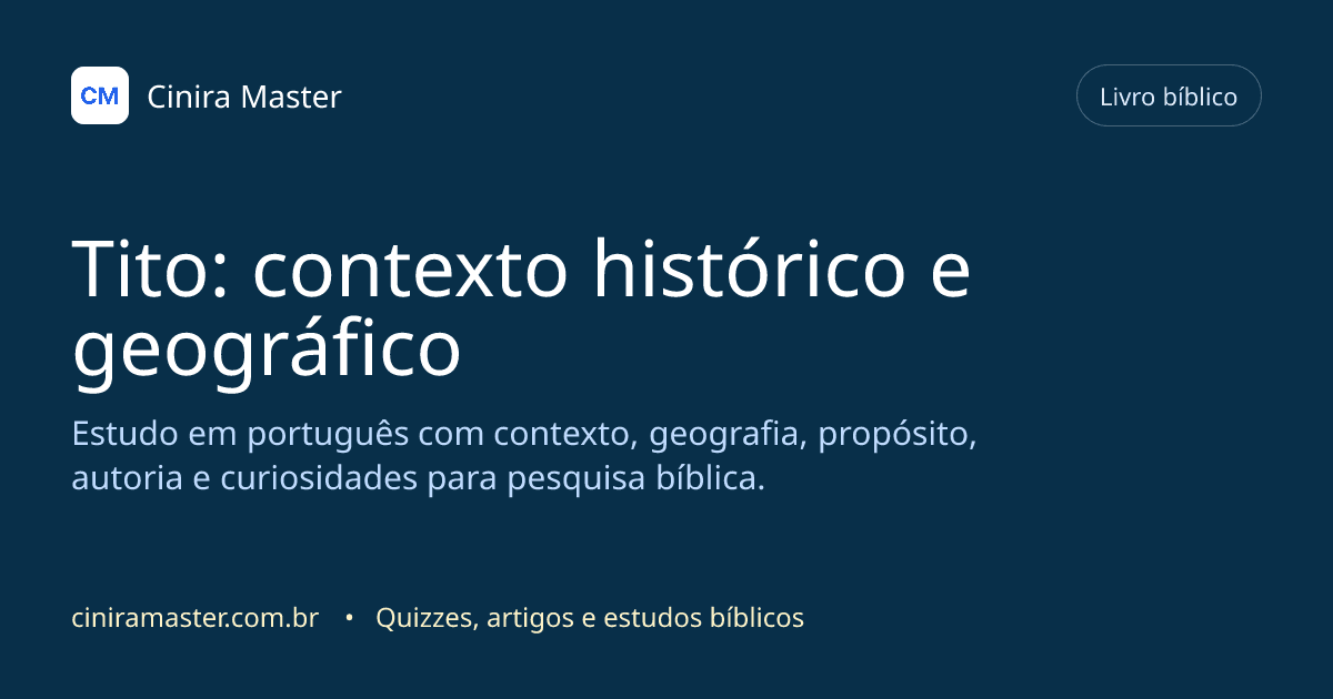 Imagem gerada para o livro bíblico de Tito